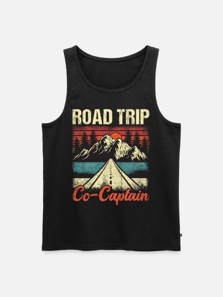 Road Trip Co-Captain - Men's Premium Organic Tank Top - black