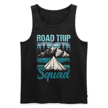 Road Trip Squad - Männer Premium Bio Tank Top - Schwarz - Vorne - AI Model Male 178 light (178cm)
