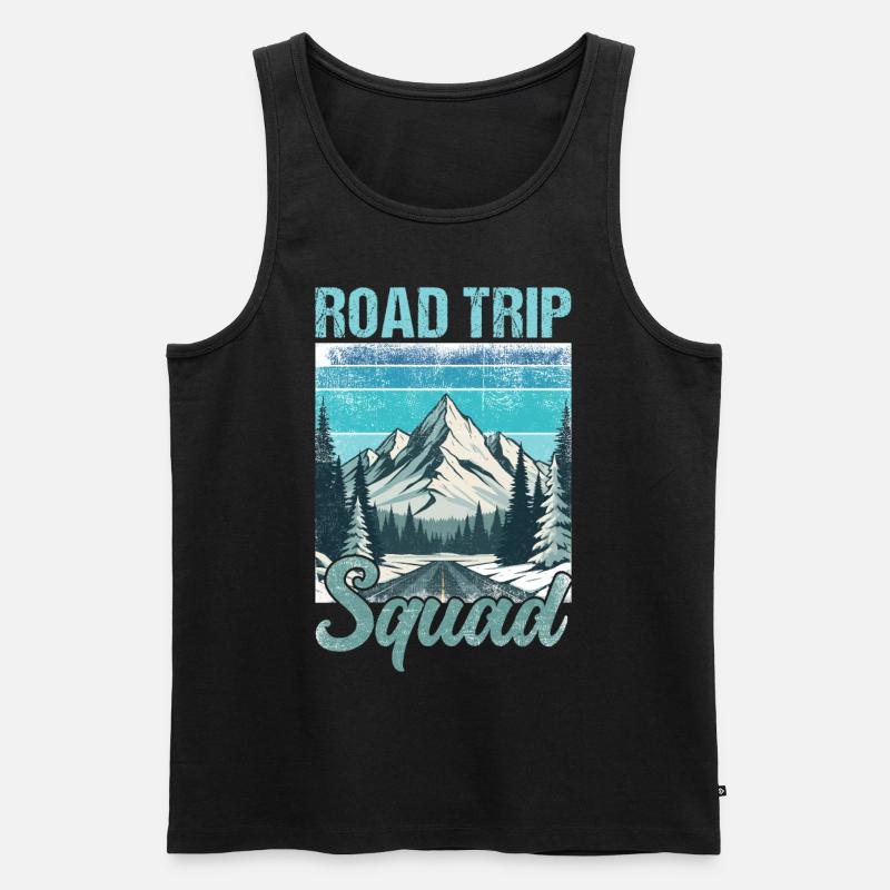 Road Trip Squad - Männer Premium Bio Tank Top - Schwarz
