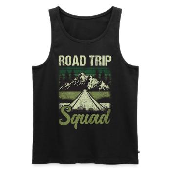Road Trip Squad - Männer Premium Bio Tank Top - Schwarz - Vorne - AI Model Male 178 light (178cm)