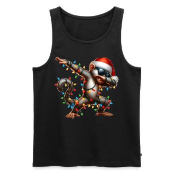 Tupfender Pavian Sonnenbrille Niedlich Weihnachten - Männer Premium Bio Tank Top - Schwarz - Vorne - Michal (187cm)