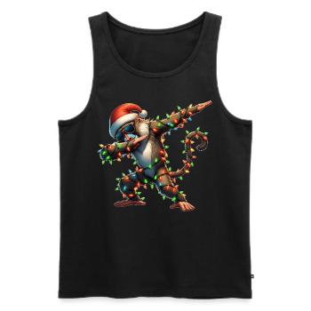 Polka Dot Baboon Sunglasses Cute Christmas - Men's Premium Organic Tank Top - black - Front - Michal (187cm)