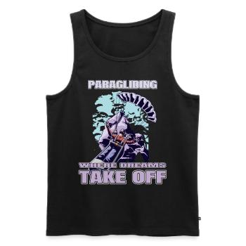 Paragliding: Where Dreams Take Off - Männer Premium Bio Tank Top - Schwarz - Vorne - Michal (187cm)