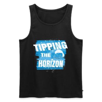 Tipping the Horizon – Paragliding Adventure - Men's Premium Organic Tank Top - black - Front - AI Model Male 178 light (178cm)