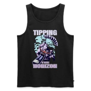 Tipping the Horizon – Paragliding Adventure - Men's Premium Organic Tank Top - black - Front - AI Model Male 178 light (178cm)
