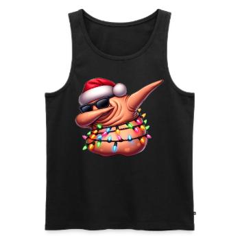 Dabbing Blobfish Sunglasses Cute Christmas - Men's Premium Organic Tank Top - black - Front - Michal (187cm)