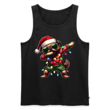 Polka Dot Brussels Griffon Dog Sunglasses Niedl - Men's Premium Organic Tank Top - black - Front - AI Model Male 178 light (178cm)