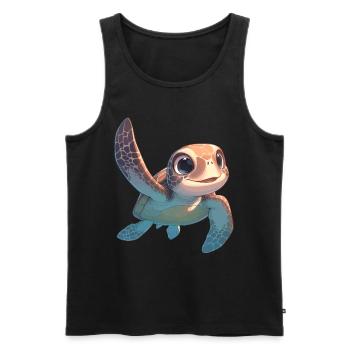 Sea Turtle Meeresschildkröten Meeresschildkröte - Männer Premium Bio Tank Top - Schwarz - Vorne - AI Model Male 178 light (178cm)