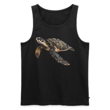 Tortue de mer Meeresschildkröten Meeresschildkröte - Débardeur bio Premium Homme - noir - Devant - Michal (187cm)