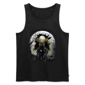 mystical halloween ghost ghost ghost - Men's Premium Organic Tank Top - black - Front - Michal (187cm)