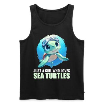 Sea Turtle Meeresschildkröten Meeresschildkröte - Männer Premium Bio Tank Top - Schwarz - Vorne - AI Model Male 178 light (178cm)
