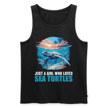 Sea Turtle Meeresschildkröten Meeresschildkröte - Männer Premium Bio Tank Top - Schwarz - Vorne - AI Model Male 178 light (178cm)