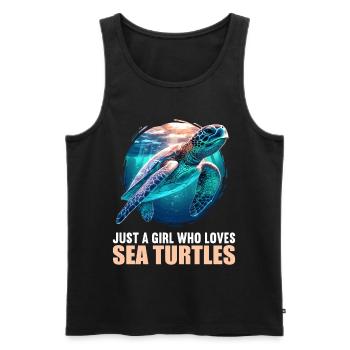 Sea Turtle Meeresschildkröten Meeresschildkröte - Männer Premium Bio Tank Top - Schwarz - Vorne - AI Model Male 178 light (178cm)