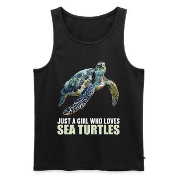 Sea Turtle Meeresschildkröten Meeresschildkröte - Männer Premium Bio Tank Top - Schwarz - Vorne - AI Model Male 178 light (178cm)