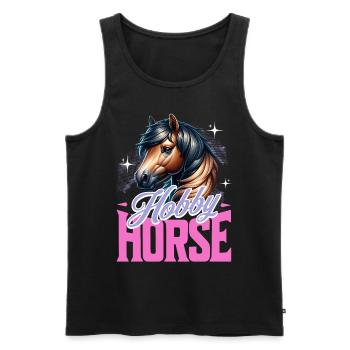 Hobby Horse Steckenpferd - Männer Premium Bio Tank Top - Schwarz - Vorne - AI Model Male 178 light (178cm)