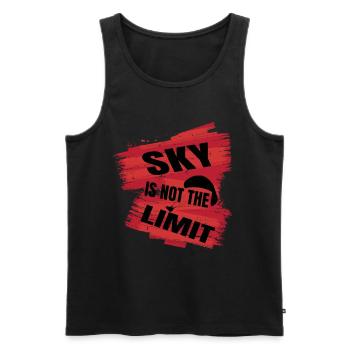 Sky Is Not the Limit – Paragliding Adventure - Men's Premium Organic Tank Top - black - Front - AI Model Male 178 light (178cm)