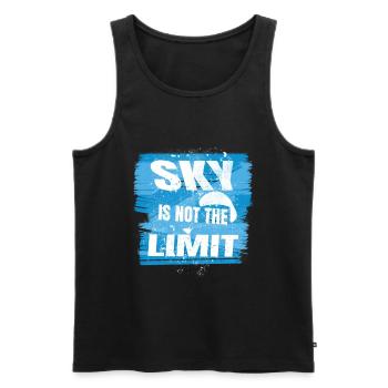 Sky Is Not the Limit – Paragliding Adventure - Men's Premium Organic Tank Top - black - Front - AI Model Male 178 light (178cm)