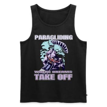 Paragliding – Where Dreams Take Off - Männer Premium Bio Tank Top - Schwarz - Vorne - Michal (187cm)