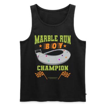 MARBLE RUN BOY - Men's Premium Organic Tank Top - black - Front - Michal (187cm)