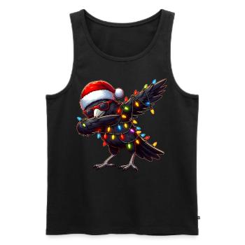 Dabbing Crow Corbeau Lunettes de soleil Noël mignon - Débardeur bio Premium Homme - noir - Devant - Michal (187cm)
