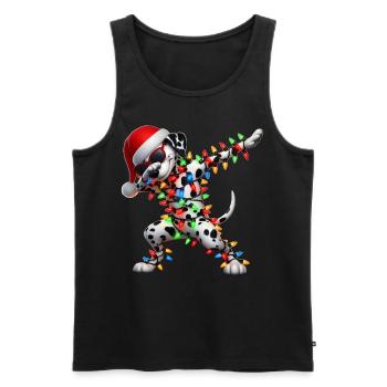 Tupfende Dalmatiner-Sonnenbrille Niedlich Weihnach - Männer Premium Bio Tank Top - Schwarz - Vorne - AI Model Male 178 light (178cm)