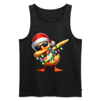 Polka Dot Duck Sunglasses Cute Christmas Xm - Men's Premium Organic Tank Top - black - Front - AI Model Male 178 light (178cm)