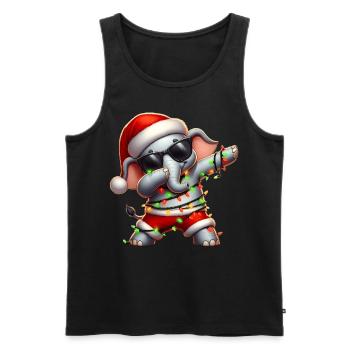 Polka Dot Elephant Sunglasses Cute Christmas - Men's Premium Organic Tank Top - black - Front - AI Model Male 178 light (178cm)