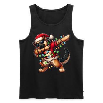 Polka Dot German Shepherd Sunglasses Niedlic - Men's Premium Organic Tank Top - black - Front - Michal (187cm)