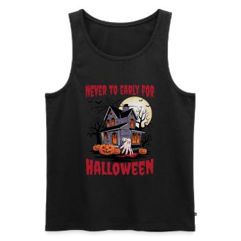 Spooky Maison hantée Halloween Outfit Femmes - Débardeur bio Premium Homme - noir - Devant - AI Model Male 178 light (178cm)