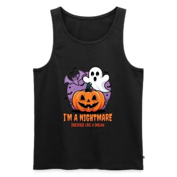 Cute Ghosts Halloween Outfit Women - Men's Premium Organic Tank Top - black - Front - Michal (187cm)