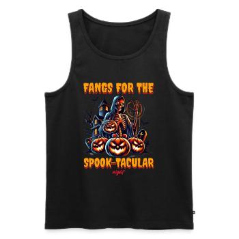 Creepy Skeleton Halloween Outfit Women - Men's Premium Organic Tank Top - black - Front - Michal (187cm)