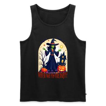 Funny Witch Outfit Women's Halloween - Men's Premium Organic Tank Top - black - Front - Michal (187cm)