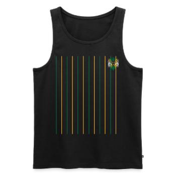 Jamaïque Jamaïque Rasta Raggea Drapeau Rastafari - Débardeur bio Premium Homme - noir - Devant - AI Model Male 178 light (178cm)