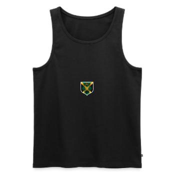 Jamaïque Jamaïque Rasta Raggea Drapeau Rastafari - Débardeur bio Premium Homme - noir - Devant - AI Model Male 178 light (178cm)