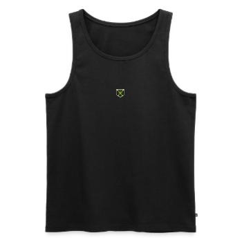 Jamaïque Jamaïque Rasta Raggea Drapeau Rastafari - Débardeur bio Premium Homme - noir - Devant - AI Model Male 178 light (178cm)