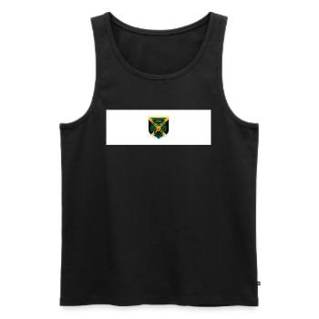 Jamaïque Jamaïque Rasta Raggea Drapeau Rastafari - Débardeur bio Premium Homme - noir - Devant - AI Model Male 178 light (178cm)