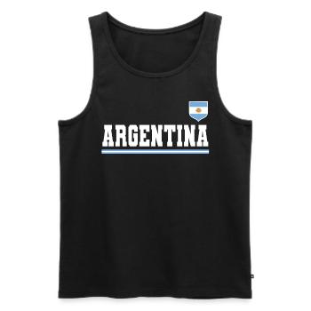 Argentine Cadeau Argentine Drapeau argentin - Débardeur bio Premium Homme - noir - Devant - Michal (187cm)