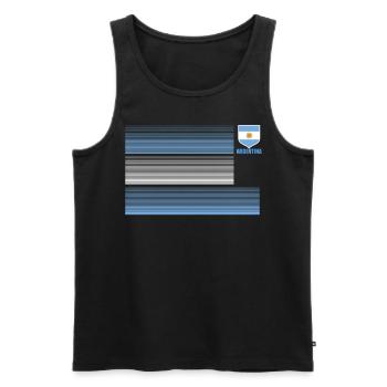 Argentine Cadeau Argentine Drapeau argentin - Débardeur bio Premium Homme - noir - Devant - Michal (187cm)