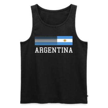 Argentine Cadeau Argentine Drapeau argentin - Débardeur bio Premium Homme - noir - Devant - Michal (187cm)