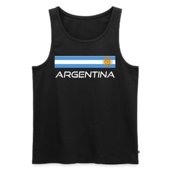 Argentine Cadeau Argentine Drapeau argentin - Débardeur bio Premium Homme - noir - Devant - Michal (187cm)