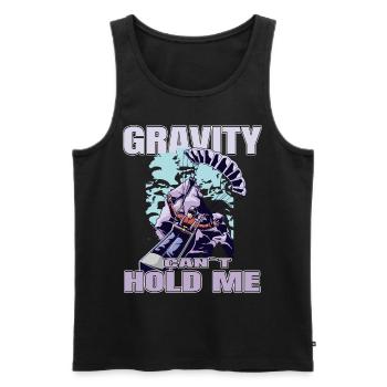 Gravity Can't Hold Me – Paragliding Design - Men's Premium Organic Tank Top - black - Front - AI Model Male 178 light (178cm)