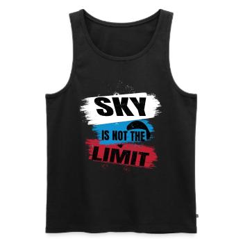 Sky Is Not the Limit – Paragliding Design - Men's Premium Organic Tank Top - black - Front - Michal (187cm)