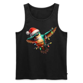 Dabbing Hummingbird Sonnenbrille Niedlich Weihnach - Männer Premium Bio Tank Top - Schwarz - Vorne - AI Model Male 178 light (178cm)