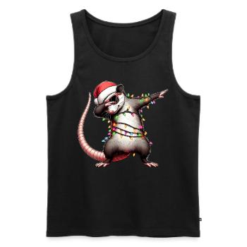 Polka Dot Sunglasses Cute Christmas - Men's Premium Organic Tank Top - black - Front - AI Model Male 178 light (178cm)