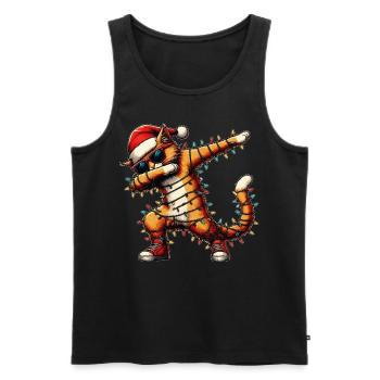Tupfende Orange Katze Tabby Katze Sonnenbrille Nie - Männer Premium Bio Tank Top - Schwarz - Vorne - AI Model Male 178 light (178cm)