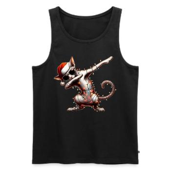 Polka Dot Oriental Shorthair Cat Sunglasses - Men's Premium Organic Tank Top - black - Front - AI Model Male 178 light (178cm)