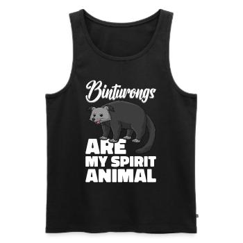 Binturong Marderbär Schleichkatze - Männer Premium Bio Tank Top - Schwarz - Vorne - Michal (187cm)
