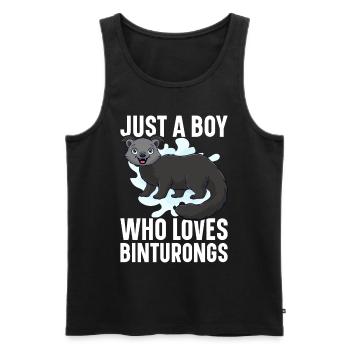 Binturong Marderbär Schleichkatze - Männer Premium Bio Tank Top - Schwarz - Vorne - Michal (187cm)