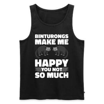 Binturong Marderbär Schleichkatze - Männer Premium Bio Tank Top - Schwarz - Vorne - Michal (187cm)