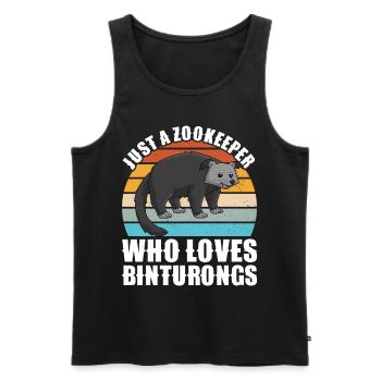 Binturong Marderbär Schleichkatze - Männer Premium Bio Tank Top - Schwarz - Vorne - Michal (187cm)